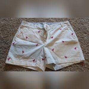 Crown & Ivy White Shirts with Pink Flamingos, sz 12